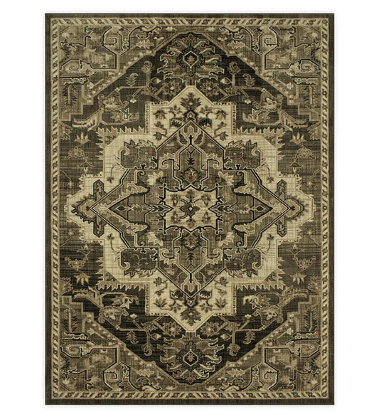 Plow & Hearth Synthetic Rugs Indoor Living Black River Falls Medallion Everstrand Rug