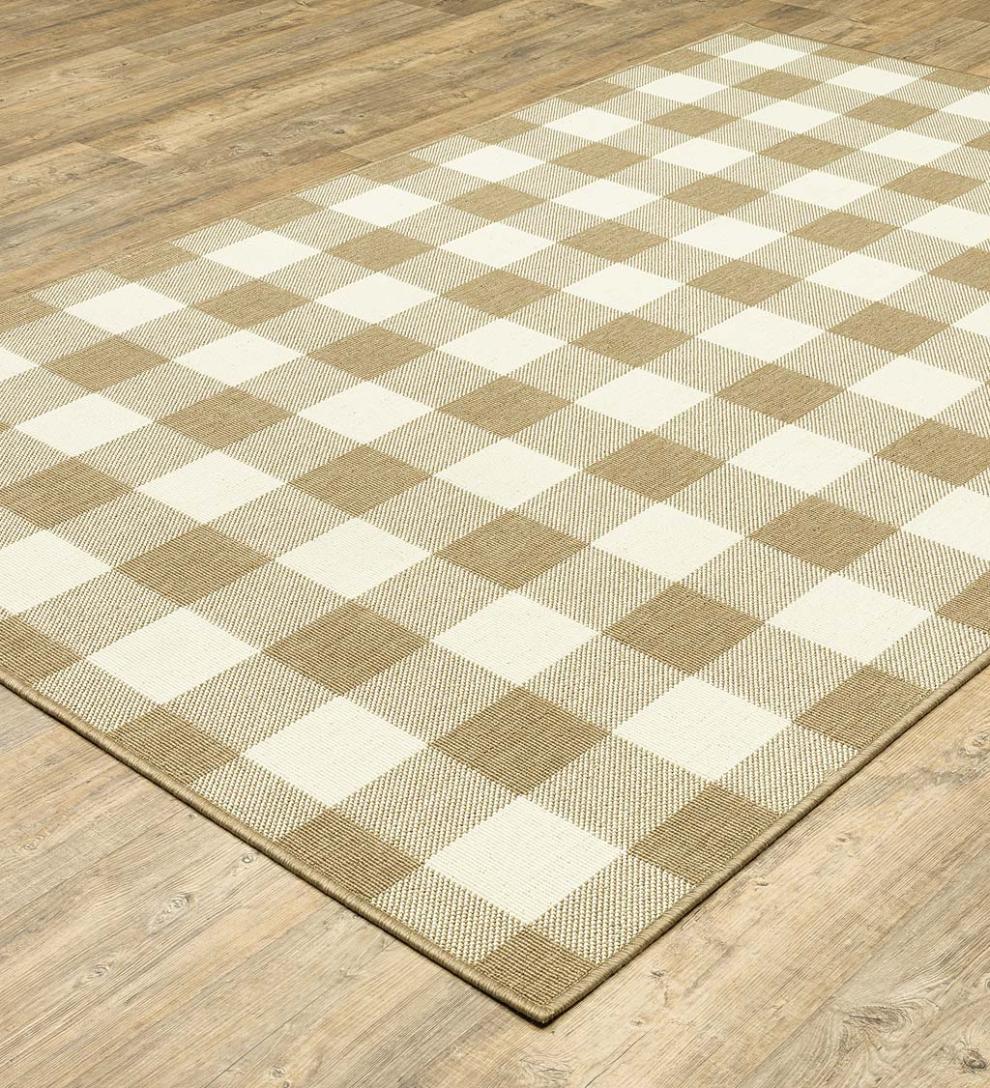 Plow & Hearth Synthetic Rugs Indoor Living Buffalo Plaid Indoor And Outdoor Polypropylene Rug