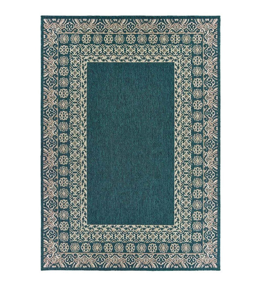 Plow & Hearth Synthetic Rugs Indoor Living Cambridge Lace Indoor/Outdoor Border Rug
