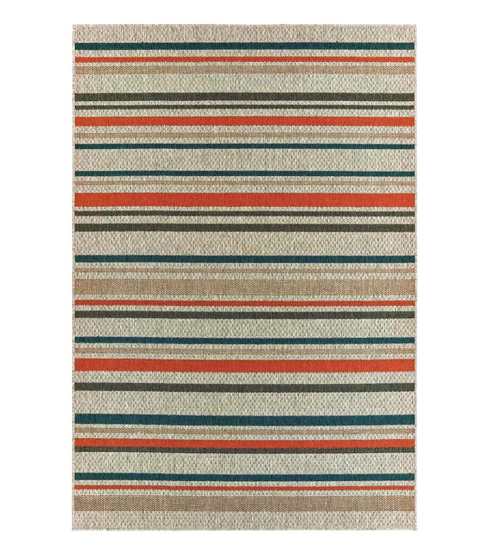 Plow & Hearth Synthetic Rugs Indoor Living Cambridge Stripe Indoor/Outdoor Rug