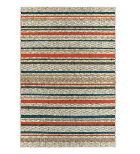 Plow & Hearth Synthetic Rugs Indoor Living Cambridge Stripe Indoor/Outdoor Rug