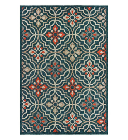 Plow & Hearth Synthetic Rugs Indoor Living Cambridge Tilework Indoor/Outdoor Rug