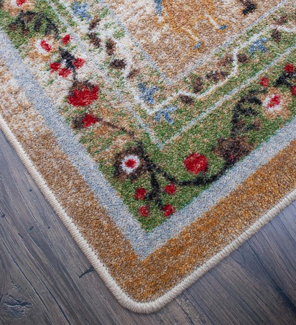 Plow & Hearth Synthetic Rugs Indoor Living Grafton Folk Art Endurastran Rug