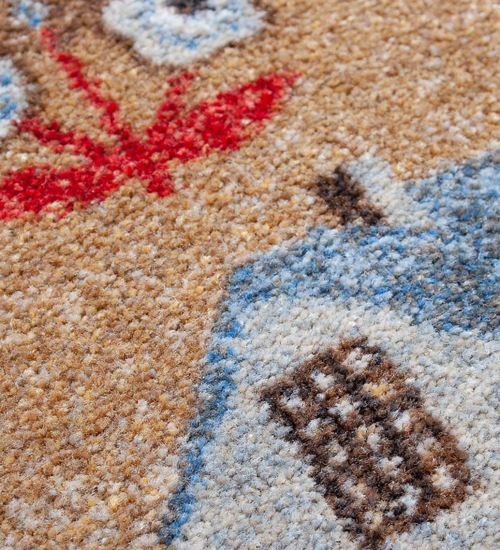 Plow & Hearth Synthetic Rugs Indoor Living Grafton Folk Art Endurastran Rug