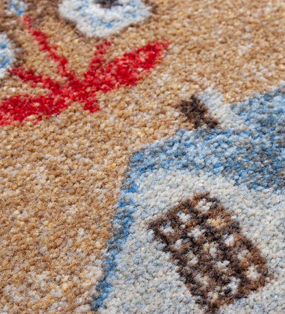 Plow & Hearth Synthetic Rugs Indoor Living Grafton Folk Art Endurastran Rug