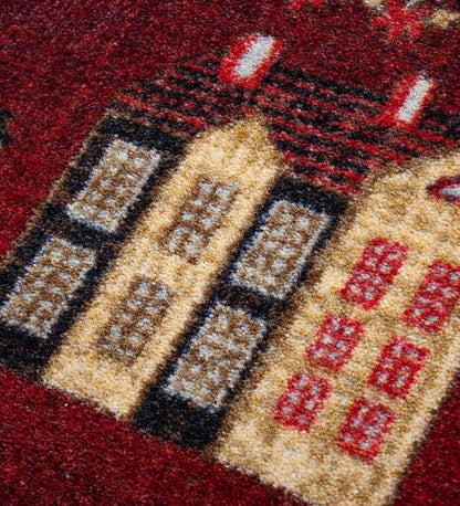 Plow & Hearth Synthetic Rugs Indoor Living Grafton Folk Art Endurastran Rug