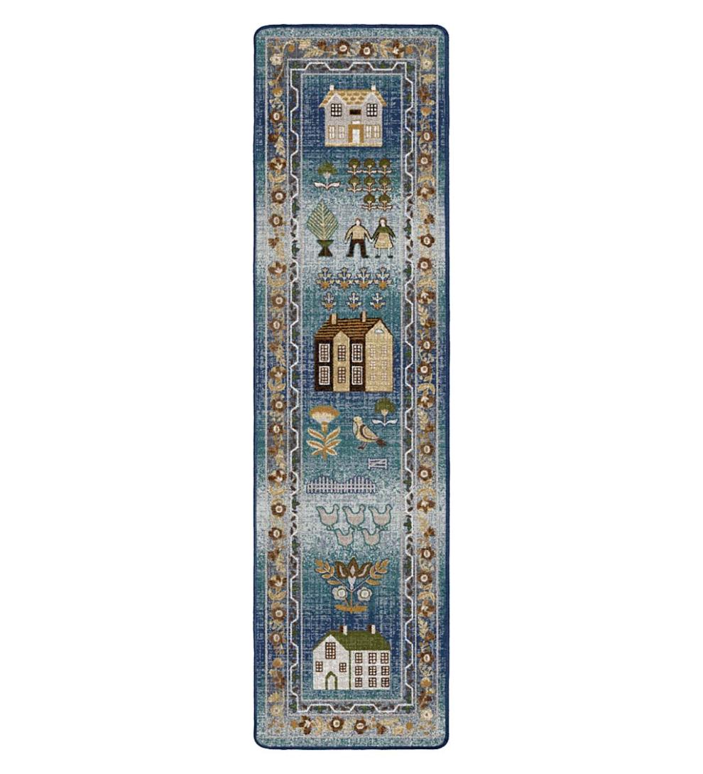 Plow & Hearth Synthetic Rugs Indoor Living Grafton Folk Art Endurastran Rug