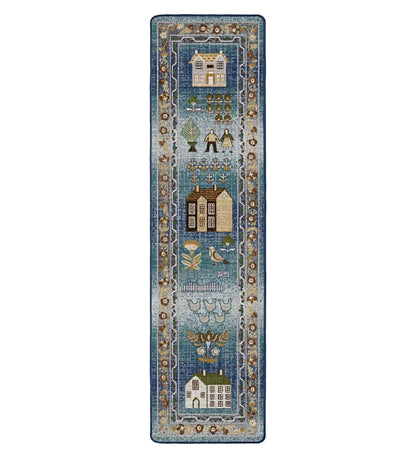 Plow & Hearth Synthetic Rugs Indoor Living Grafton Folk Art Endurastran Rug