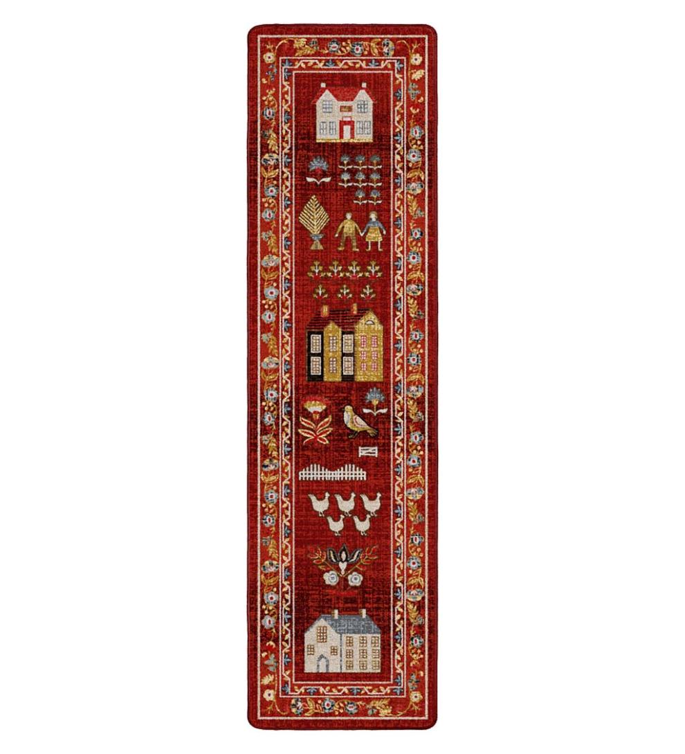 Plow & Hearth Synthetic Rugs Indoor Living Grafton Folk Art Endurastran Rug