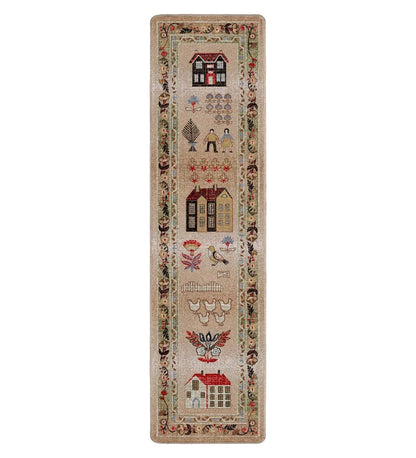 Plow & Hearth Synthetic Rugs Indoor Living Grafton Folk Art Endurastran Rug
