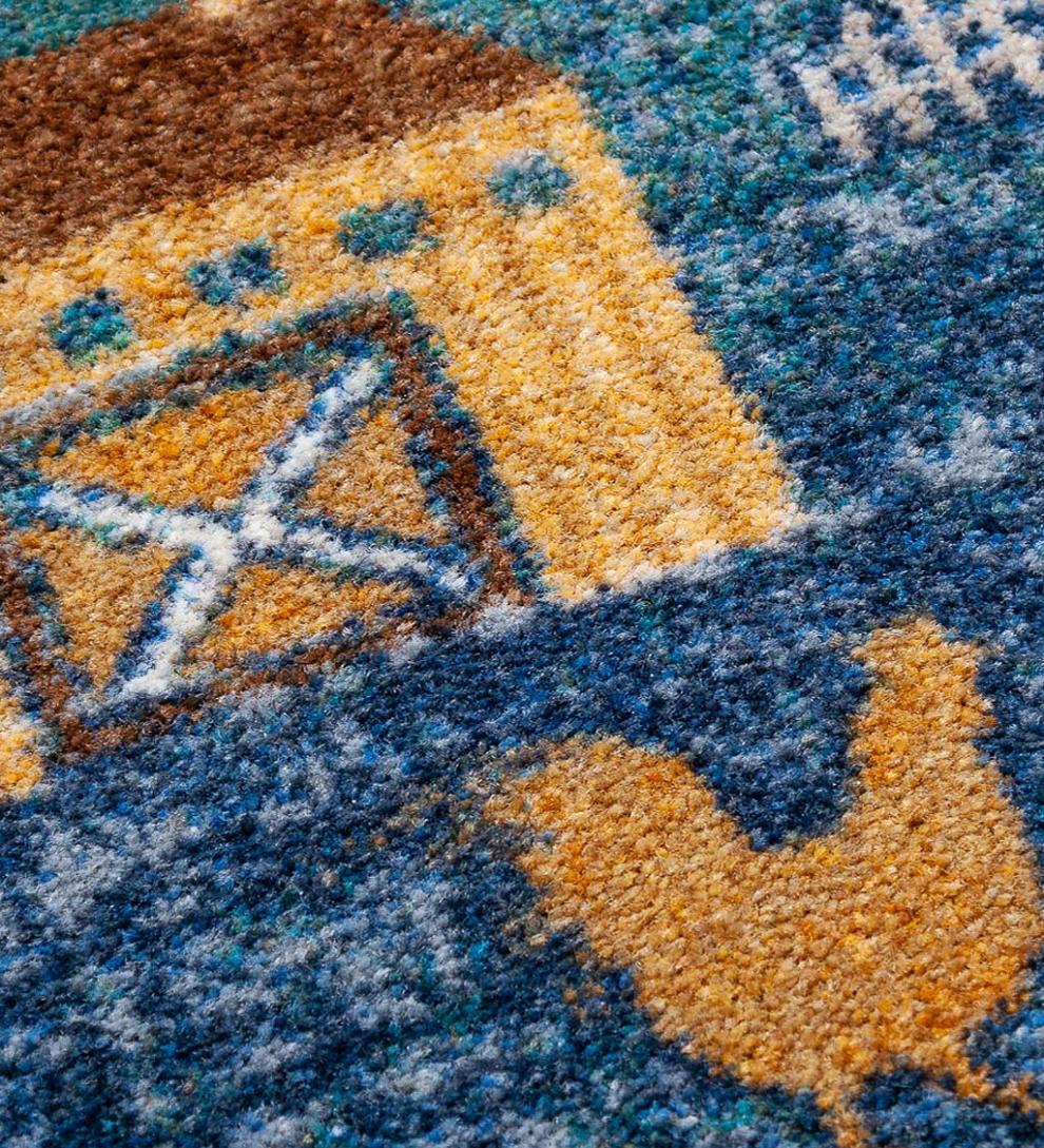 Plow & Hearth Synthetic Rugs Indoor Living Grafton Folk Art Endurastran Rug