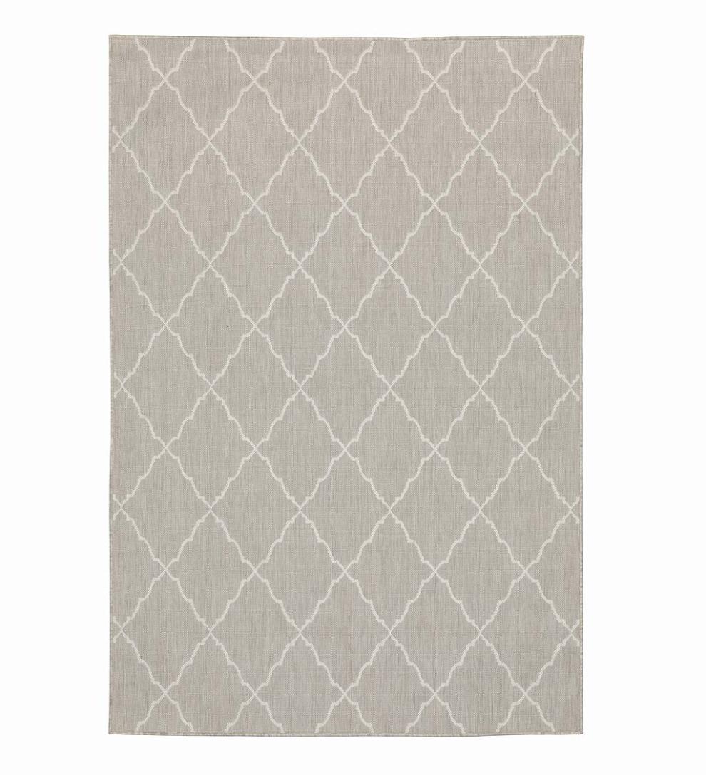 Plow & Hearth Synthetic Rugs Indoor Living Hamilton Latticework Indoor/Outdoor Rug
