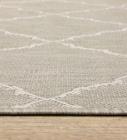 Plow & Hearth Synthetic Rugs Indoor Living Hamilton Latticework Indoor/Outdoor Rug