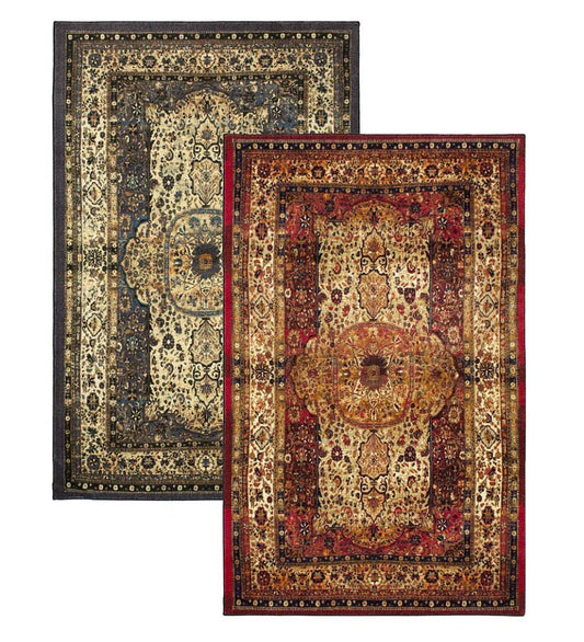 Plow & Hearth Synthetic Rugs Indoor Living Heirloom Shiraz Easy Care Smartstrand Rug