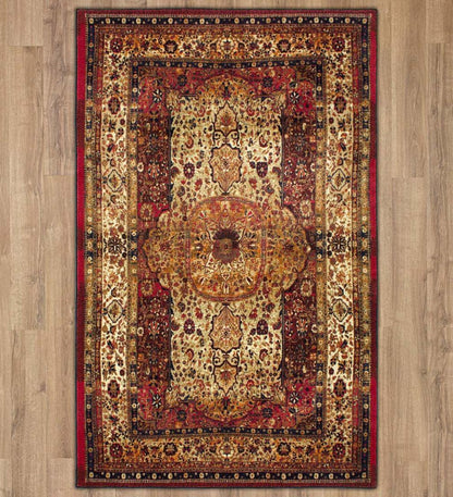 Plow & Hearth Synthetic Rugs Indoor Living Heirloom Shiraz Easy Care Smartstrand Rug