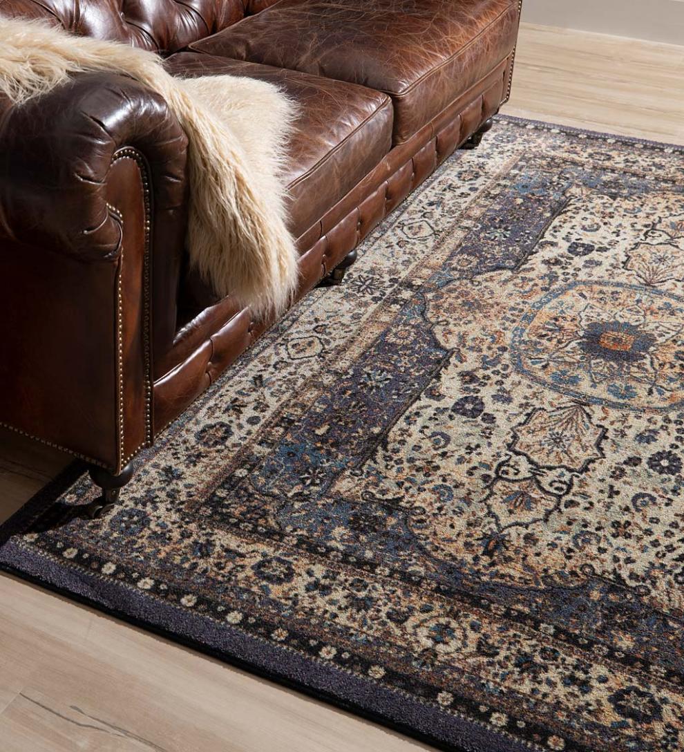 Plow & Hearth Synthetic Rugs Indoor Living Heirloom Shiraz Easy Care Smartstrand Rug