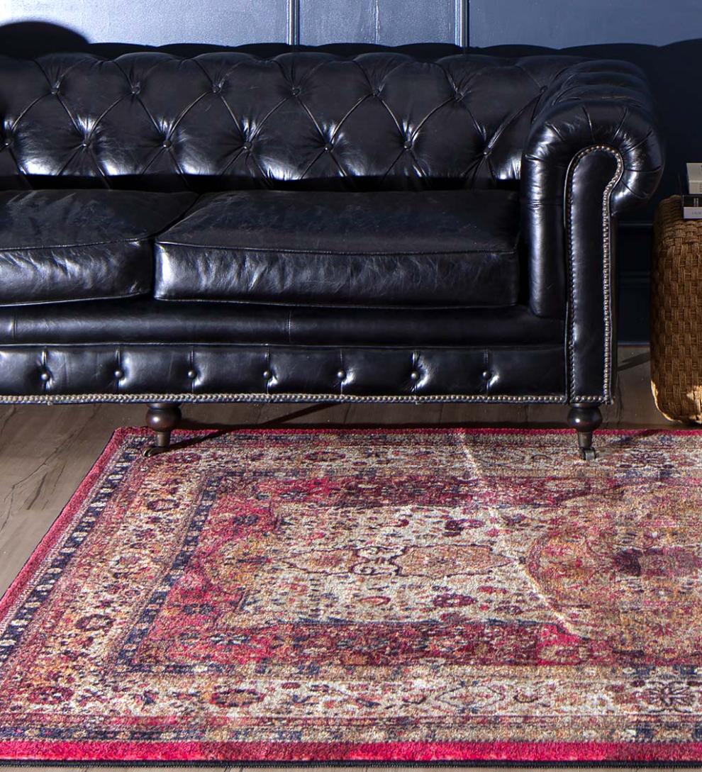 Plow & Hearth Synthetic Rugs Indoor Living Heirloom Shiraz Easy Care Smartstrand Rug