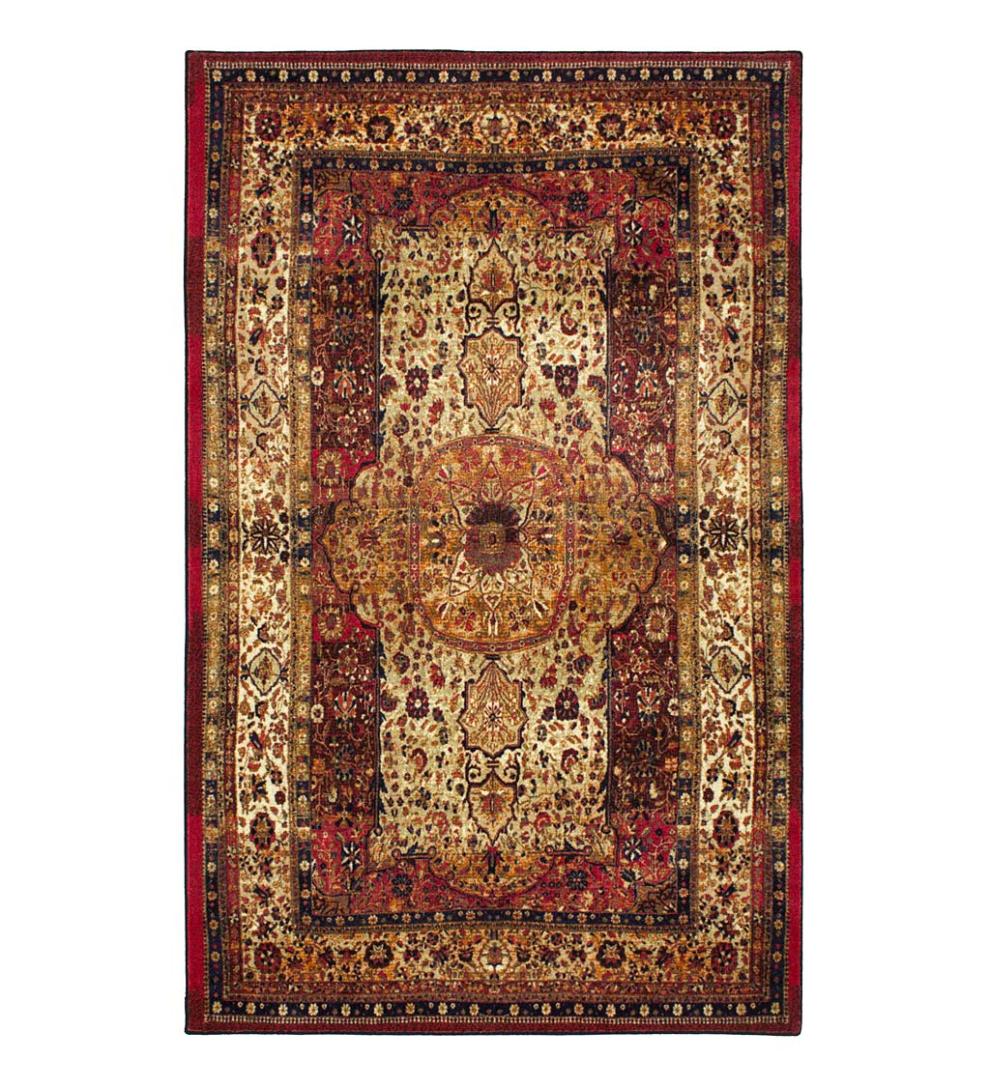 Plow & Hearth Synthetic Rugs Indoor Living Heirloom Shiraz Easy Care Smartstrand Rug