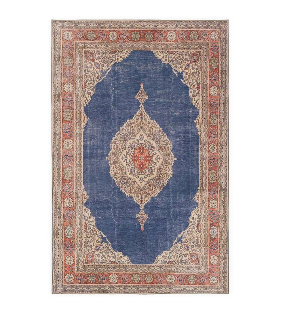 Plow & Hearth Synthetic Rugs Indoor Living Indoor/Outdoor Berkley Medallion Polyester Rug