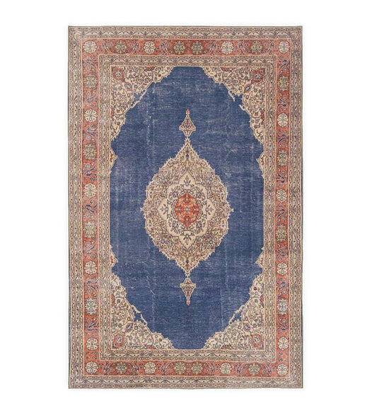 Plow & Hearth Synthetic Rugs Indoor Living Indoor/Outdoor Berkley Medallion Polyester Rug