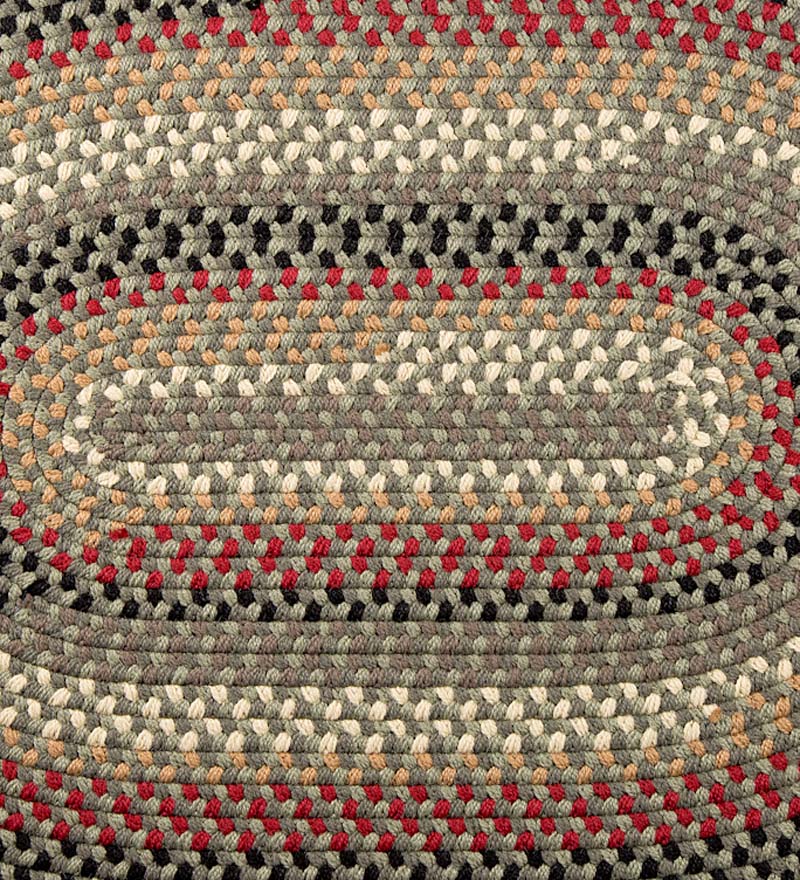 Plow & Hearth Synthetic Rugs Indoor Living Indoor/Outdoor Braided Polypro Roanoke Rug, Made In Usa