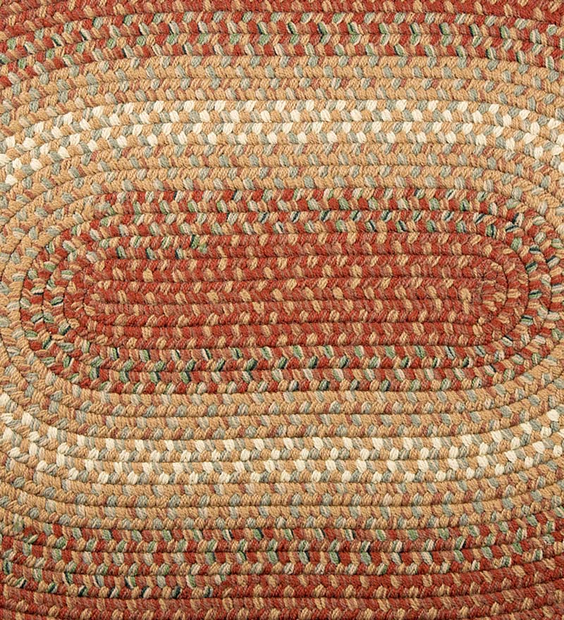 Plow & Hearth Synthetic Rugs Indoor Living Indoor/Outdoor Braided Polypro Roanoke Rug, Made In Usa