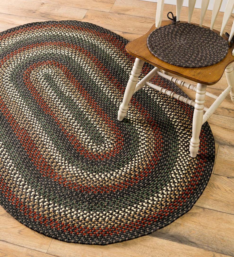 Plow & Hearth Synthetic Rugs Indoor Living Indoor/Outdoor Braided Polypro Roanoke Rug, Made In Usa