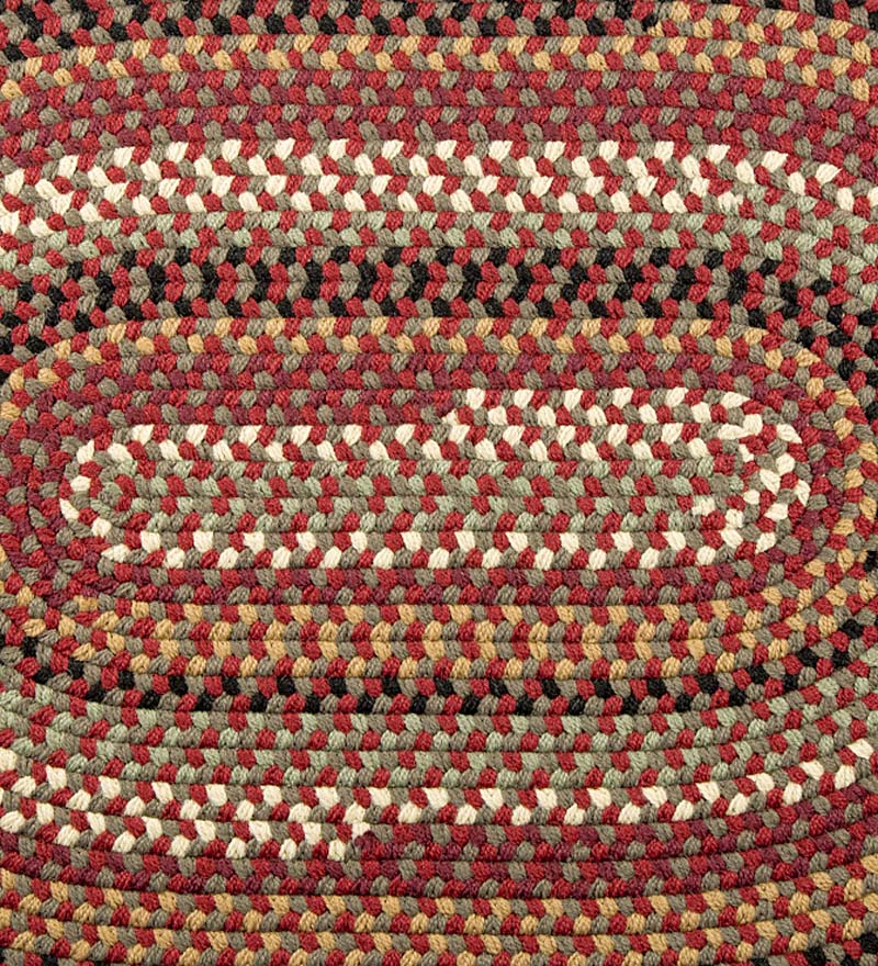 Plow & Hearth Synthetic Rugs Indoor Living Indoor/Outdoor Braided Polypro Roanoke Rug, Made In Usa