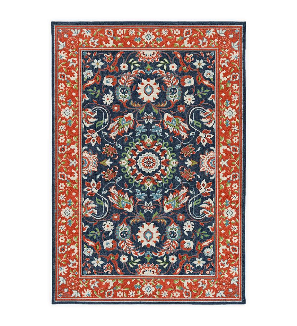 Plow & Hearth Synthetic Rugs Indoor Living Indoor/Outdoor Brunswick Border Polypropylene Rug