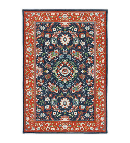 Plow & Hearth Synthetic Rugs Indoor Living Indoor/Outdoor Brunswick Border Polypropylene Rug