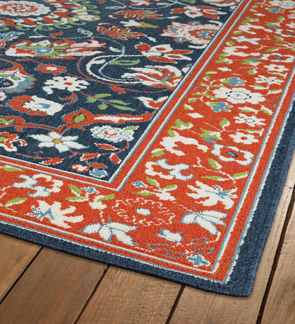 Plow & Hearth Synthetic Rugs Indoor Living Indoor/Outdoor Brunswick Border Polypropylene Rug