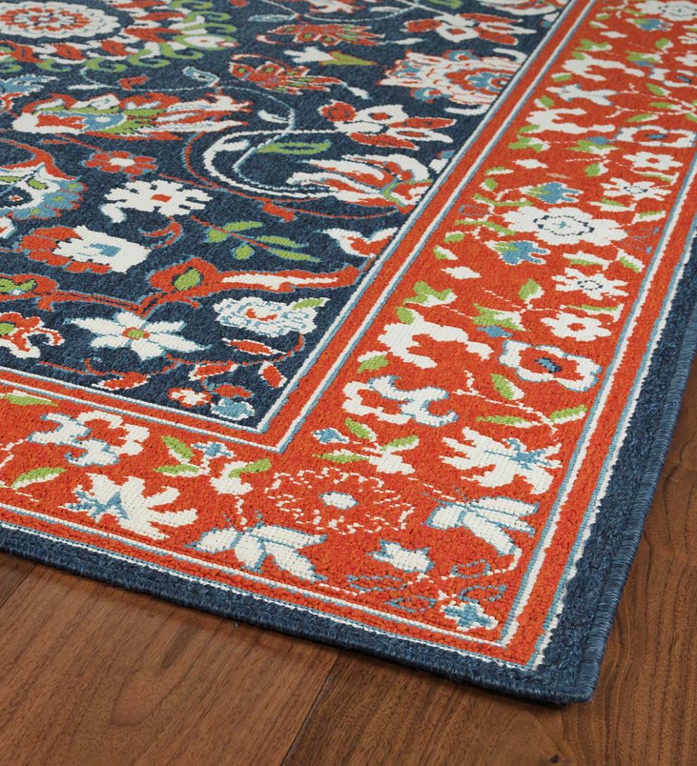 Plow & Hearth Synthetic Rugs Indoor Living Indoor/Outdoor Brunswick Border Polypropylene Rug