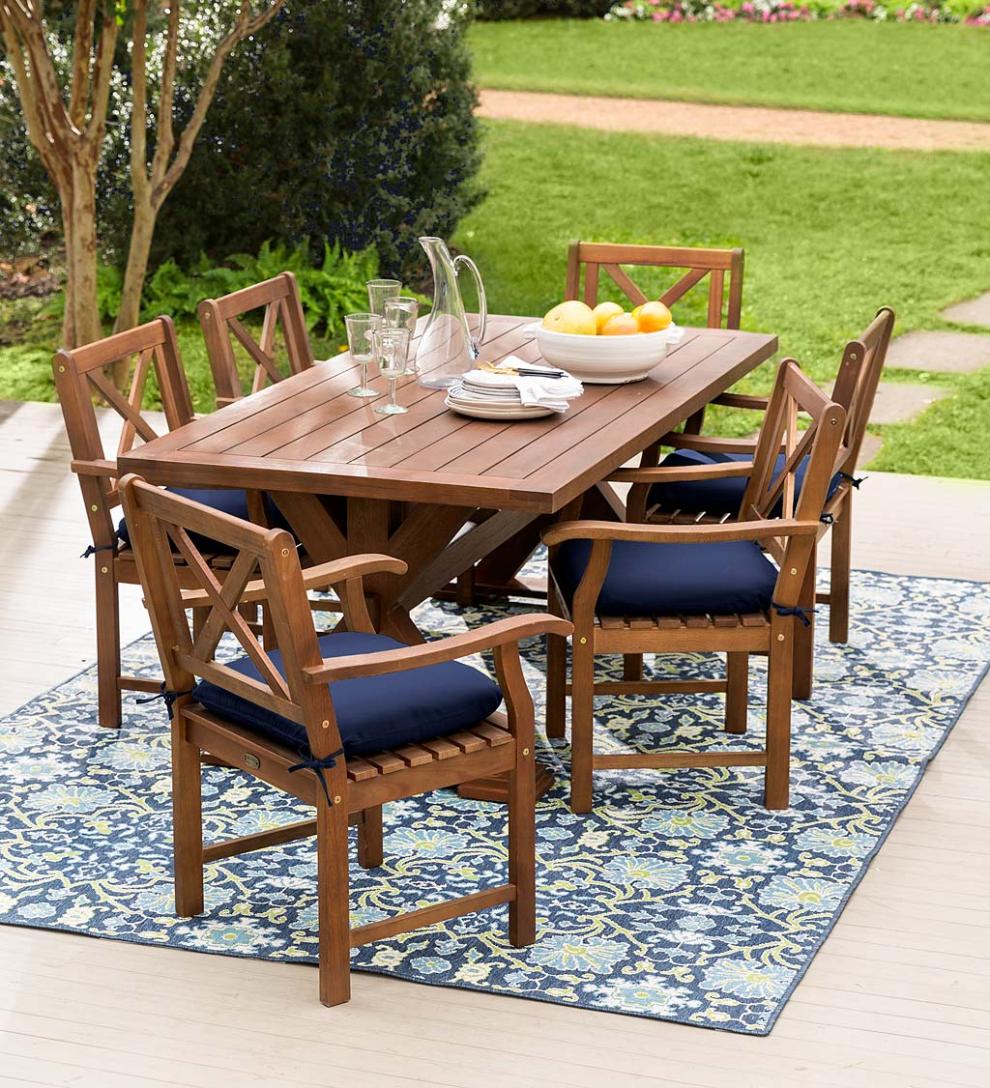Plow & Hearth Synthetic Rugs Indoor Living Indoor/Outdoor Brunswick Garden Polypropylene Rug