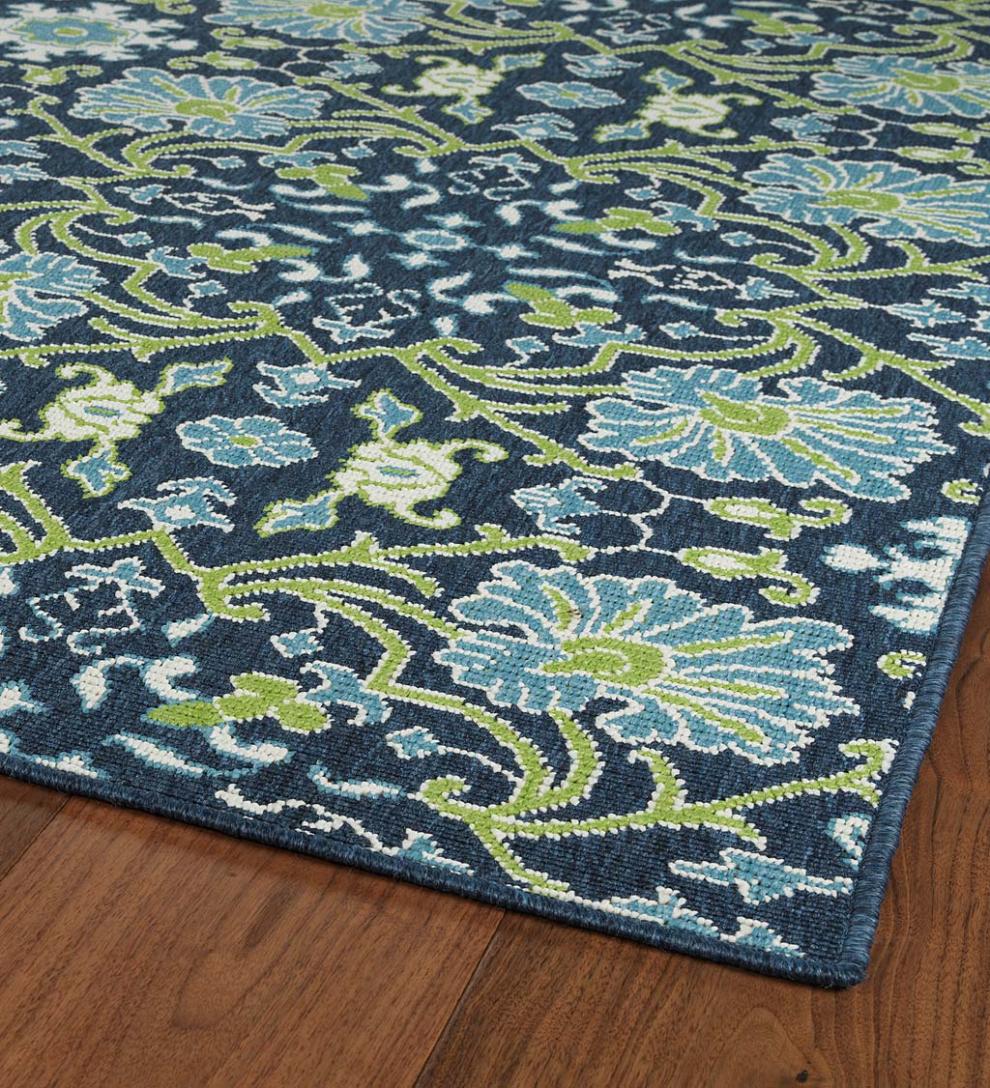 Plow & Hearth Synthetic Rugs Indoor Living Indoor/Outdoor Brunswick Garden Polypropylene Rug