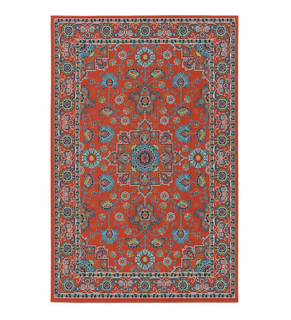 Plow & Hearth Synthetic Rugs Indoor Living Indoor/Outdoor Brunswick Spice Polypropylene Rug