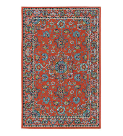 Plow & Hearth Synthetic Rugs Indoor Living Indoor/Outdoor Brunswick Spice Polypropylene Rug