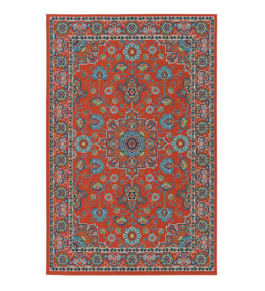 Plow & Hearth Synthetic Rugs Indoor Living Indoor/Outdoor Brunswick Spice Polypropylene Rug