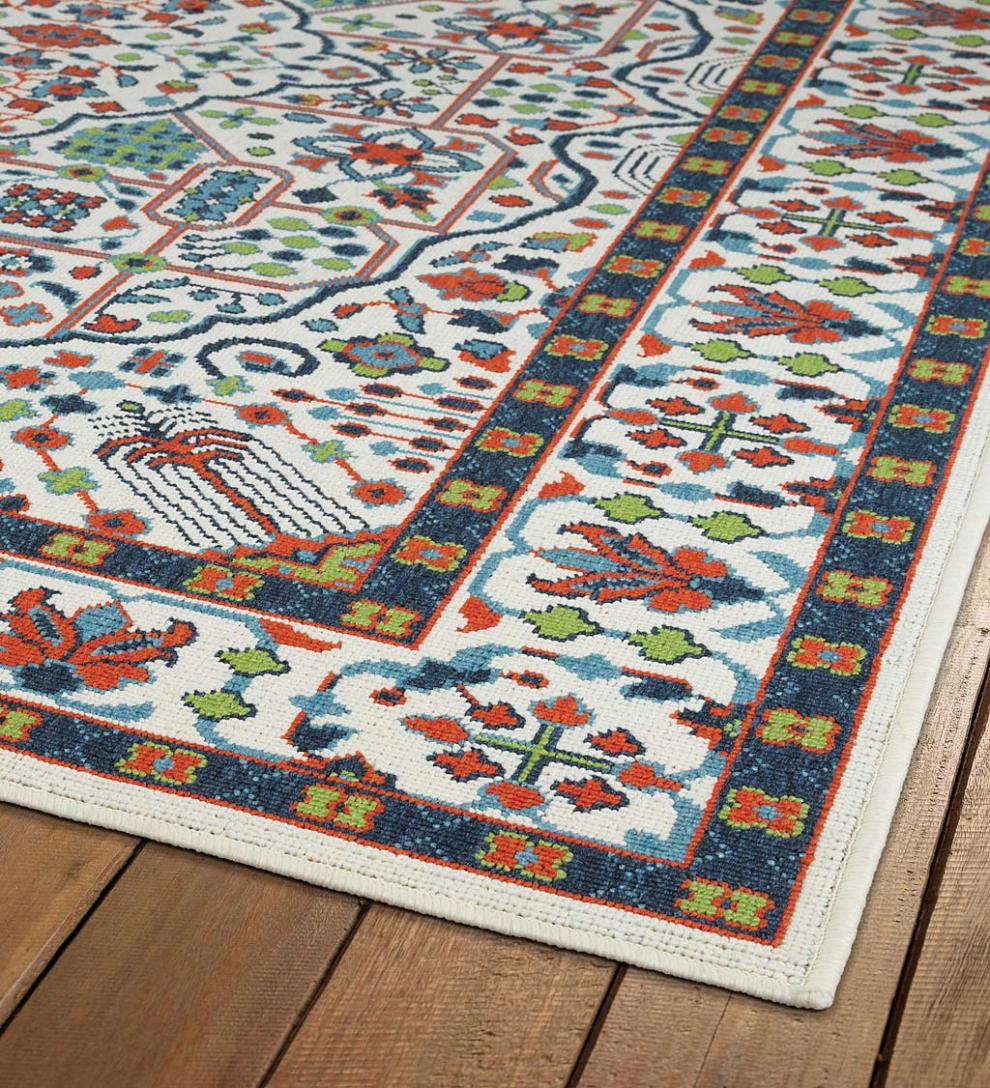 Plow & Hearth Synthetic Rugs Indoor Living Indoor/Outdoor Brunswick Tapestry Polypropylene Rug