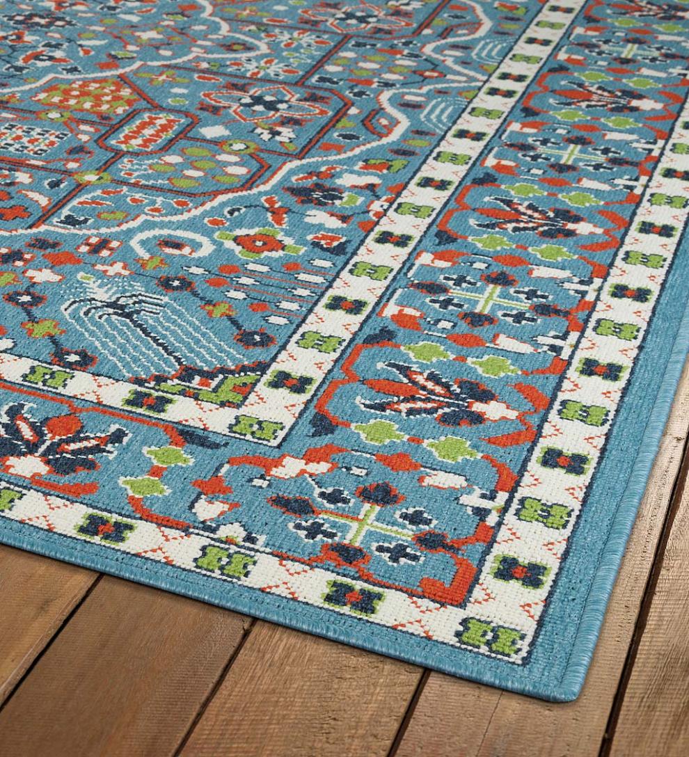 Plow & Hearth Synthetic Rugs Indoor Living Indoor/Outdoor Brunswick Tapestry Polypropylene Rug