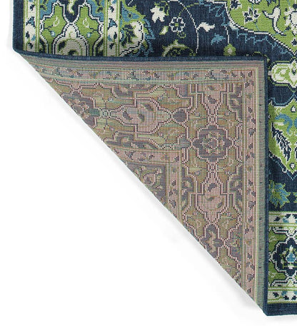 Plow & Hearth Synthetic Rugs Indoor Living Indoor/Outdoor Brunswick Wreath Polypropylene Rug