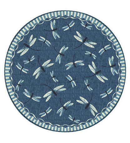 Plow & Hearth Synthetic Rugs Indoor Living Indoor/Outdoor Dragonfly Rug