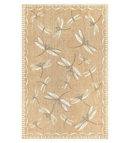 Plow & Hearth Synthetic Rugs Indoor Living Indoor/Outdoor Dragonfly Rug