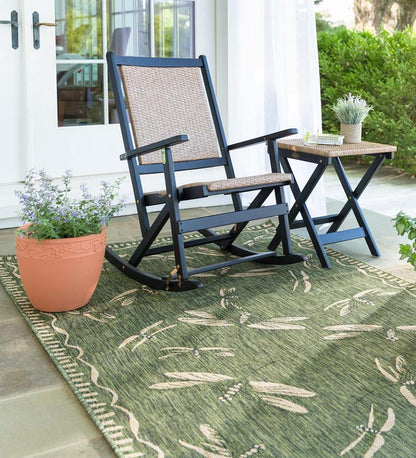 Plow & Hearth Synthetic Rugs Indoor Living Indoor/Outdoor Dragonfly Rug