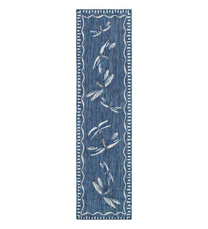 Plow & Hearth Synthetic Rugs Indoor Living Indoor/Outdoor Dragonfly Rug