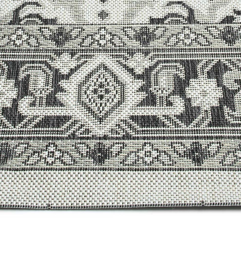 Plow & Hearth Synthetic Rugs Indoor Living Indoor/Outdoor Lake Placid Damask Polypropylene Rug