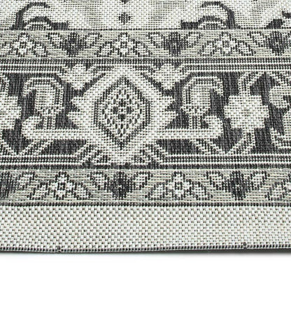 Plow & Hearth Synthetic Rugs Indoor Living Indoor/Outdoor Lake Placid Damask Polypropylene Rug