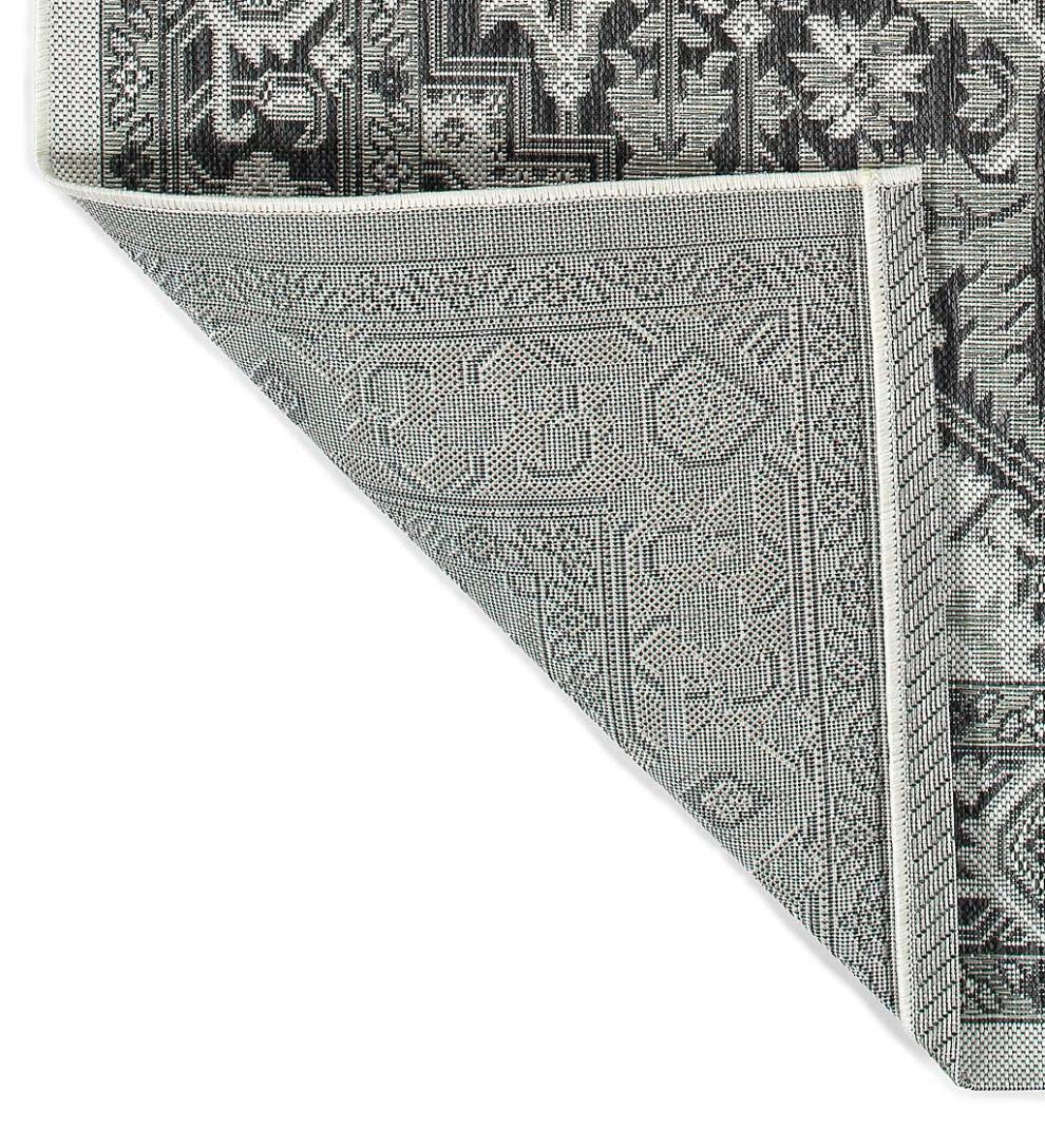 Plow & Hearth Synthetic Rugs Indoor Living Indoor/Outdoor Lake Placid Damask Polypropylene Rug
