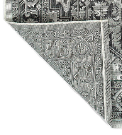 Plow & Hearth Synthetic Rugs Indoor Living Indoor/Outdoor Lake Placid Damask Polypropylene Rug
