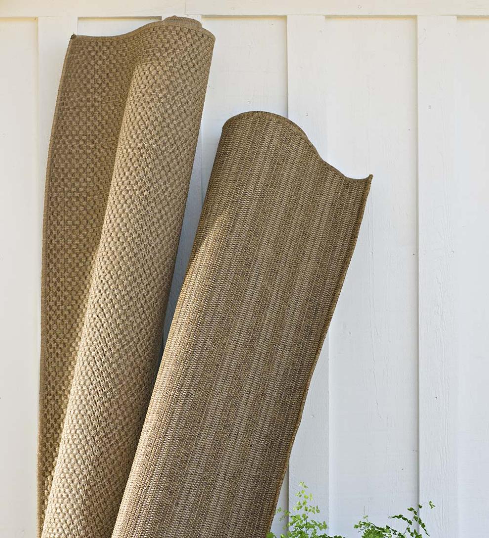 Plow & Hearth Synthetic Rugs Indoor Living Indoor/Outdoor Laurel Seagrass-Look Polypropylene Rugs