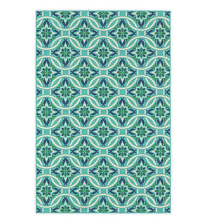 Plow & Hearth Synthetic Rugs Indoor Living Indoor/Outdoor Lexington Medallion Rug